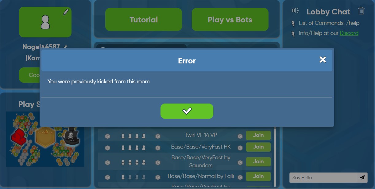 Previously Kicked Screenshot